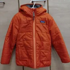 Patagonia オレンジ ダウンコート XS (5-6歳)　リバーシブル