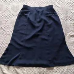 昭和レトロ　ネイビー フレアスカート