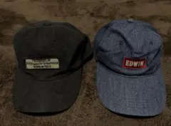 土日特割　EDWIN デニムキャップとデッキーズキャップセット