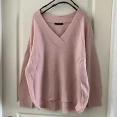 美品journalジャーナルスタンダードベビーピンクVネックニットウールカシミヤ