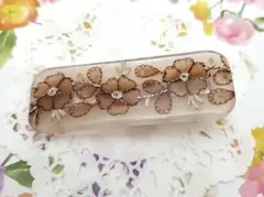 R102 インド刺繍リボン　レジン　ヘアピン　ハンドメイド　花柄
