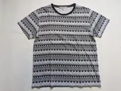 ユナイテッドアローズ 総柄Tシャツ カットソー 幾何学柄 Lのサムネイル