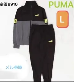 PUMA L セットアップ　トレーニングスーツ 　ジャージ上下　メル壱時