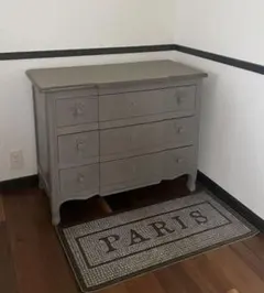 フレンチスタイル グレー チェスト 4引き出し　ブランドジュリエオリジナル