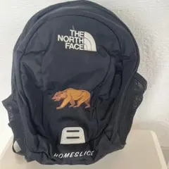 THE NORTH FACE 黒いリュック クマ刺繍付き
