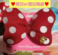 ディズニー　ヘアゴム　ヘアポニー　ミニー　赤 大きいサイズ　スクバ　新品