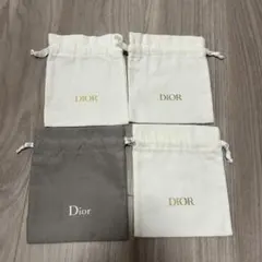 Dior ロゴ入り巾着袋 4個セット