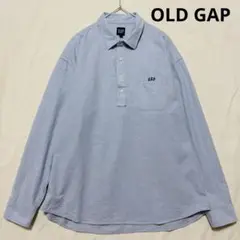 OLD GAP プルオーバーオックスフォードシャツ 長袖 ロゴ刺繍