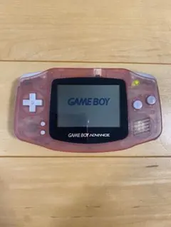 【動作確認済】ゲームボーイアドバンス 本体 クリアピンク　電池式