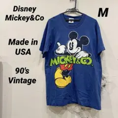 レア希少90s☆Disneyディズニー Mickey&CoミッキーマウスTシャツ