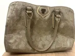 ANNA SUI エナメル型押し ファスナー付 ハンドバッグ