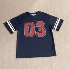 H&M ラガーマン半袖Tシャツ ラグビーユニフォームデザイン　ビックシルエット