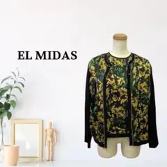 zG1889【XL】EL MIDAS アンサンブル カーディガン 花柄 長袖のサムネイル
