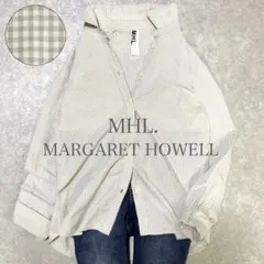 美品✨定番 MHL. マーガレットハウエル コットン ギンガムチェック シャツ