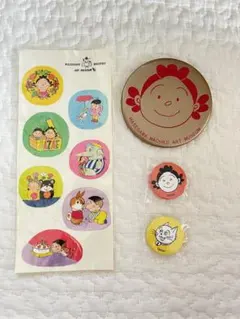 サザエさんアニメキャラクター ピンバッジ 8個セット創作物ビンテージ