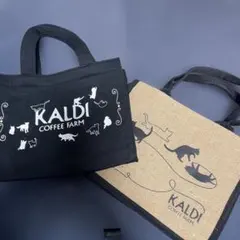 KALDI ミニバッグ　猫　2点セット