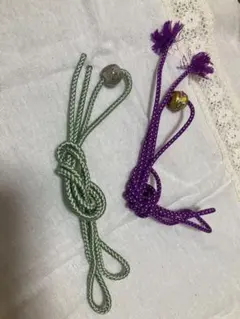 緑色と紫色の帯締めセット