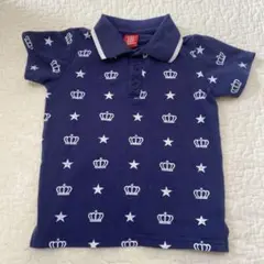 王冠と星のプリントポロシャツ 120