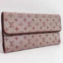 ルイヴィトン 長財布 モノグラムミニ ポルトトレゾール M92244 レッド