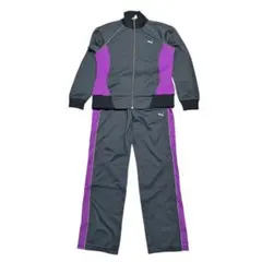 PUMA ジャージ　グレー　パープル　S M レディース