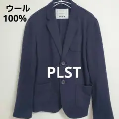 PLST プラステ 濃紺. ネイビー テーラードジャケット ウール100%