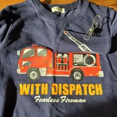 TARKER 消防車プリント 薄手トレーナー 120cm