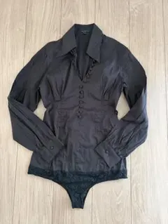 theory ボディスーツ付きシャツ Sサイズ ブラック