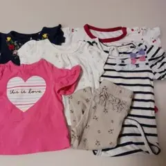 ベビー服 トップス　ロンパース　ズボン等 　5点まとめ売り 60~80