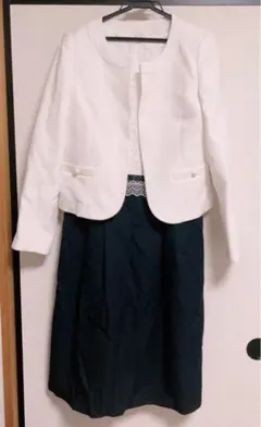 セレモニースーツ 3点セット ホワイト・ネイビー