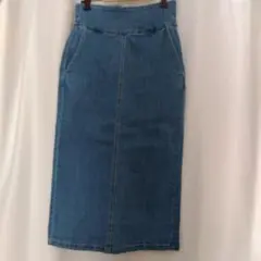 デニムブルー タイトスカート Sサイズ