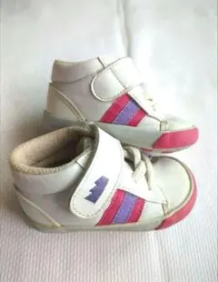 ムーンスター 12.5cm ベビーシューズ 日本製 足育 ハイカット 女の子