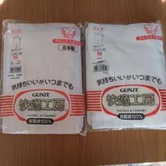 GUNZE 綿100% Mサイズ 下着 2枚セットホワイトとカームベージュ各一枚