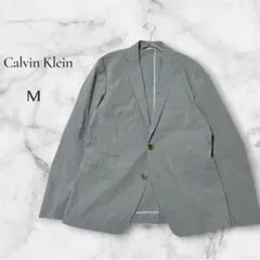 【カルバンクライン】ストライプ テーラードジャケット Mサイズ　リネン