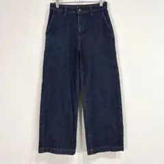 ムジルシリョウヒン MUJI【S】ワイドデニムパンツ ストレート ジーンズ