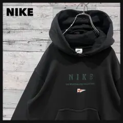 t112【人気】ナイキ 刺繍 スウッシュ ロゴ パーカー 希少 入手困難 一点物