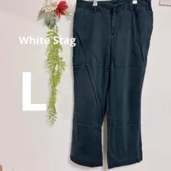 ホワイトスタッグ チノパン ブラック 黒 アメリカ古着 USA パンツ 小柄さん
