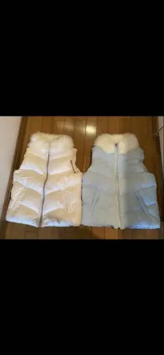 ファー付きダウンベスト 2色セット　UNIQLO