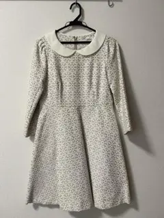 Bon mercerie 花柄 七分袖ワンピース