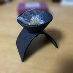 ジャパニーズモダン　鉄器　花器 はなのうつわ　剣山付き　千趣会　昭和レトロ　水盤