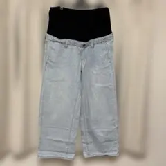 マタニティ デニムパンツ ワイドパンツ