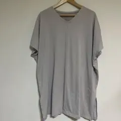 無印良品 涼感UVカットVネックチュニック ライトグレーL