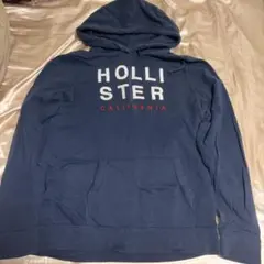 Hollister ネイビー フード付きパーカー L