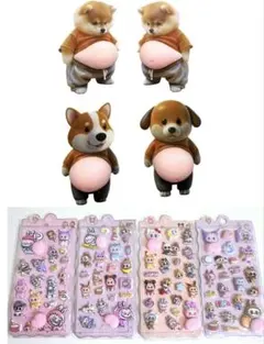 ラブブおしりシール　柴犬お腹プニプニシール 限定セット