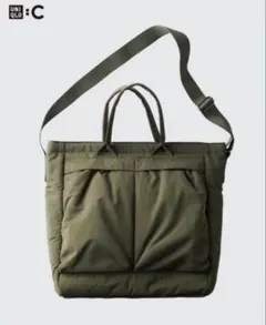 UNIQLO:C 2WAYユーティリティーバッグ　オリーブ　ユニクロ
