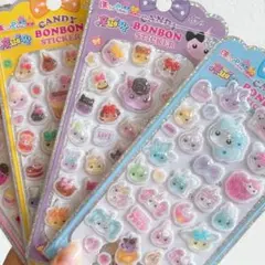 ほっぺちゃん　4枚　3Dシール　キャンディボンボンシール　CANDYBONBON