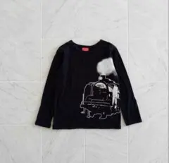 OJICO　蒸気機関車 C11 292 プリント 長袖Tシャツ　ロンT　ブラック