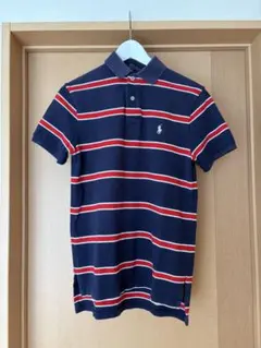 POLO ラルフローレン　ポロシャツ　ボーダー　ネイビー　半袖　S