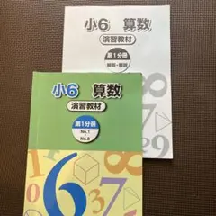 浜学園】浜ノート小6算数(No.29～32No.33～36テーマ&演習教材分