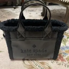 kate spade ハンドバッグ　ブラック　ファー