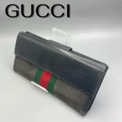 値下げ　GUCCI グッチ 長財布 ヴィンテージ シェリーライン ウォレット